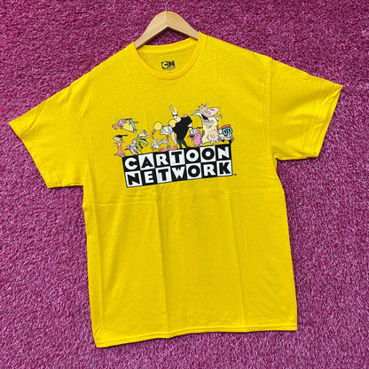Cartoon Network Throwback Logo & Character Collage T-Shirt L