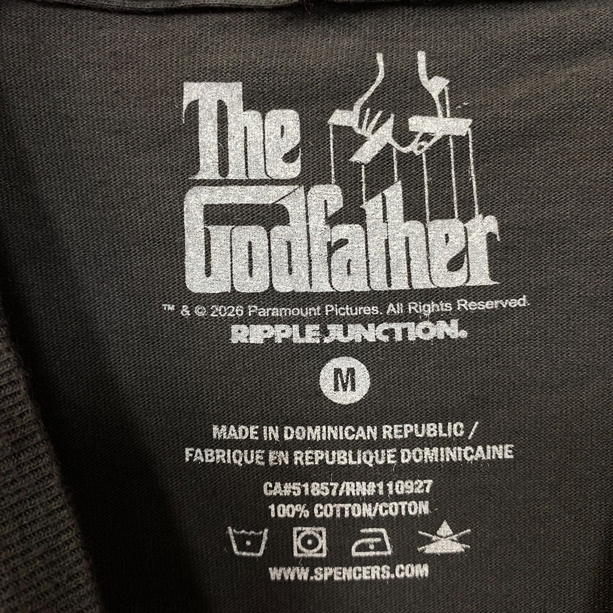 The Godfather Don Corleone Graphic T-Shirt Medium