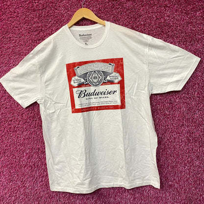 World Renowned Budweiser King Of Beers T-Shirt XL
