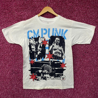 WWE CM Punk Ripple Junction Grunge Graphic T-Shirt Medium