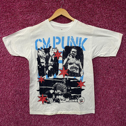 WWE CM Punk Ripple Junction Grunge Graphic T-Shirt Medium