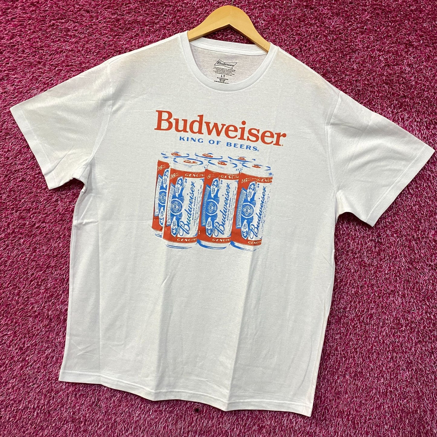 Brew City Apparel Budweiser Six Pack Graphic T-Shirt Large