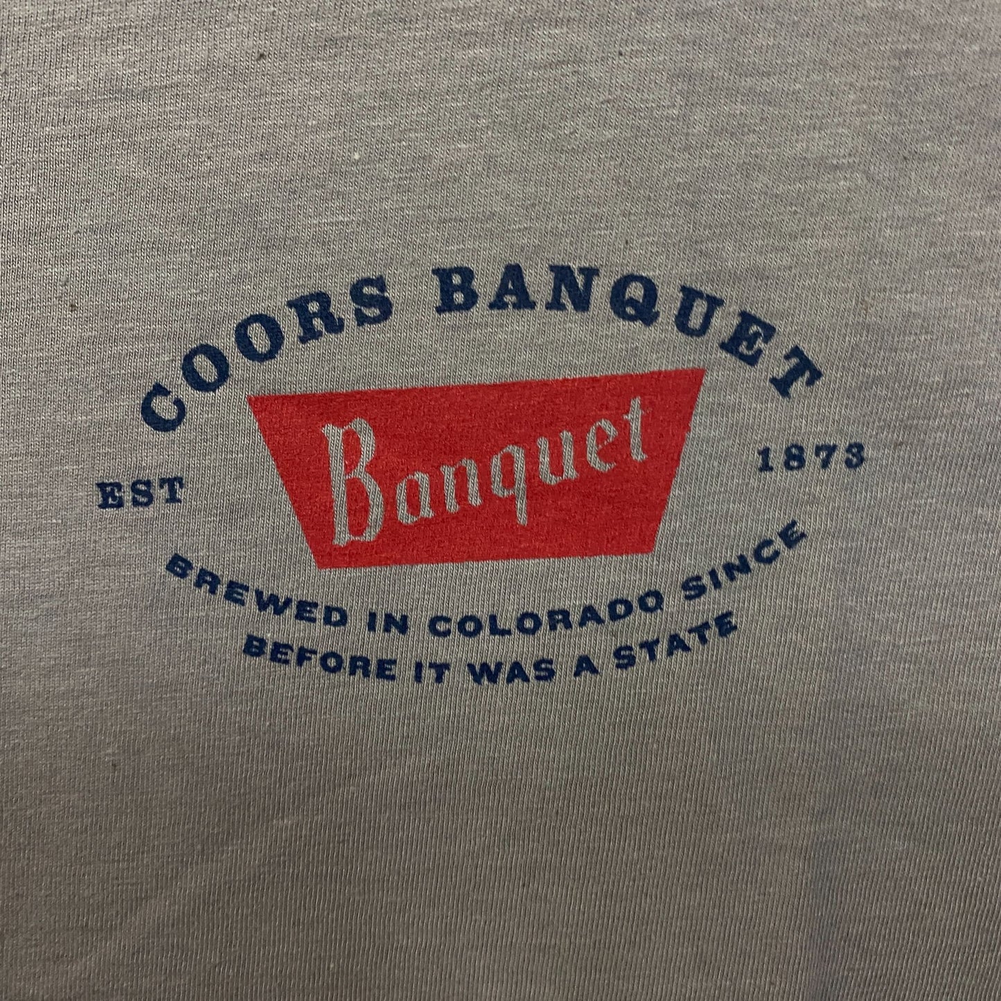 Coors Banquet Logo Brewed in Colorado Graphic T-Shirt large