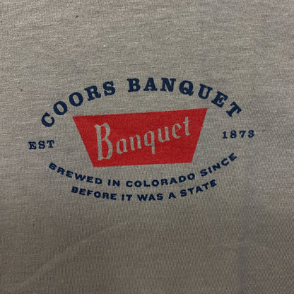 Coors Banquet Logo Brewed in Colorado Graphic T-Shirt large