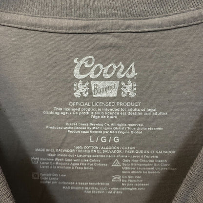 Coors Banquet Logo Brewed in Colorado Graphic T-Shirt large
