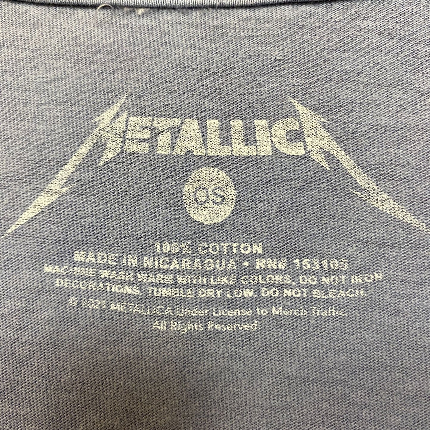 Metallica Live in Concert 92 Distressed Heavy Metal Tee O/S