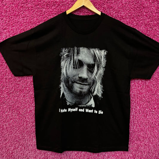 Nirvana I Hate Myself Kurt Cobain In Utero Grunge Tee XL