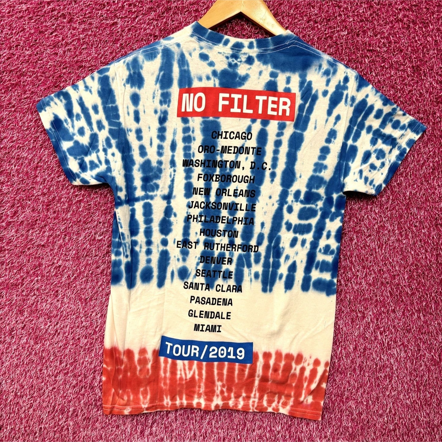 The Rolling Stones 2019 No Filter Tour Rock USA Tie Dye S