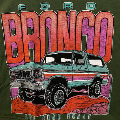 Junk Food Clothing Ford Bronco Off Road Ready Flea Market Women's Crop Tee Medium