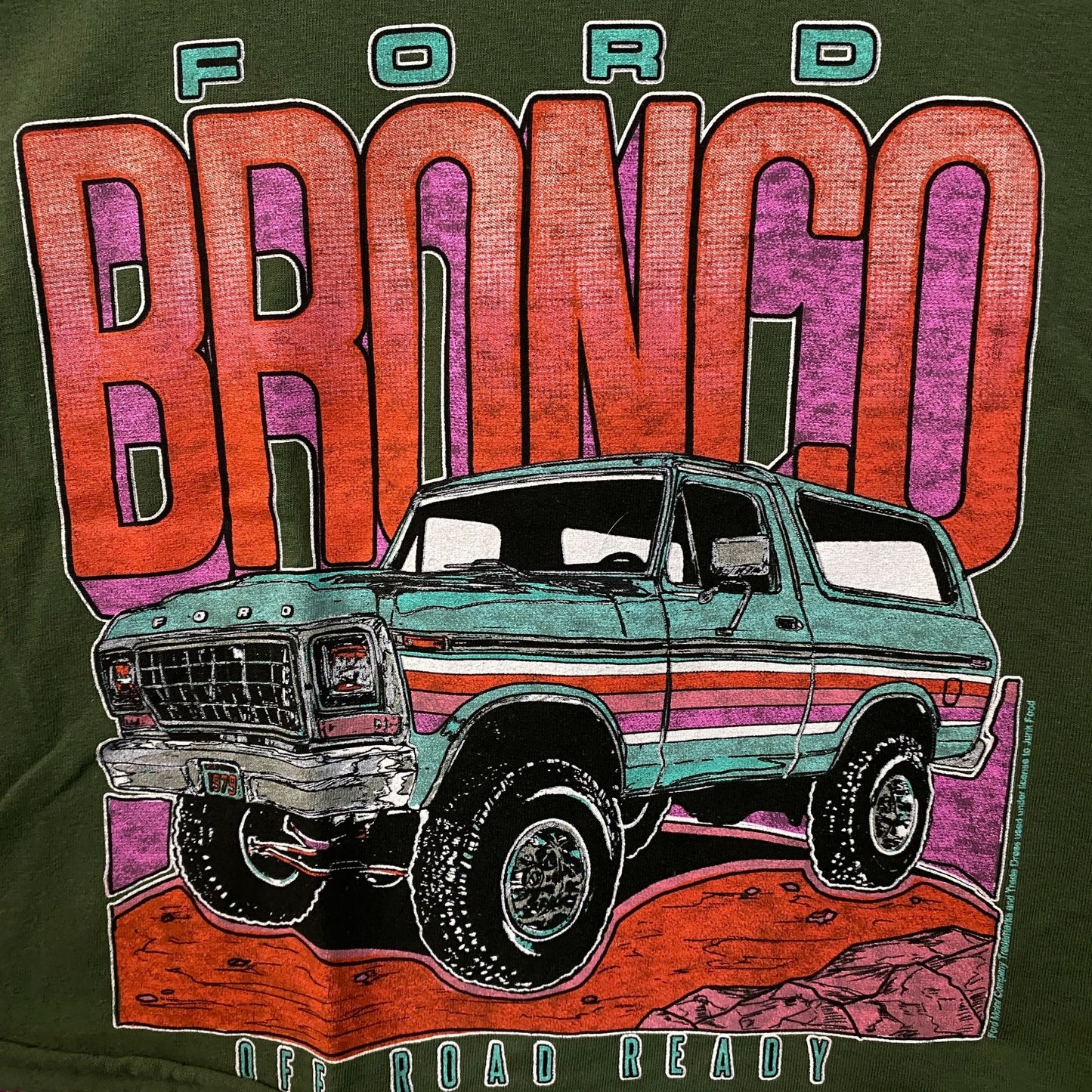 Junk Food Clothing Ford Bronco Off Road Ready Flea Market Women's Crop Tee Medium