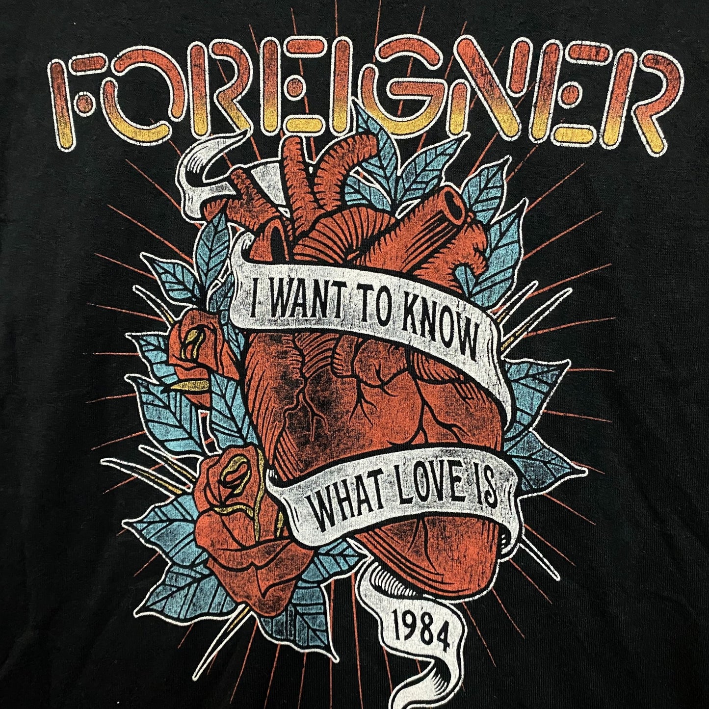 Foreigner I Want to Know What Love Is 1984 Rock Band T-Shirt Small