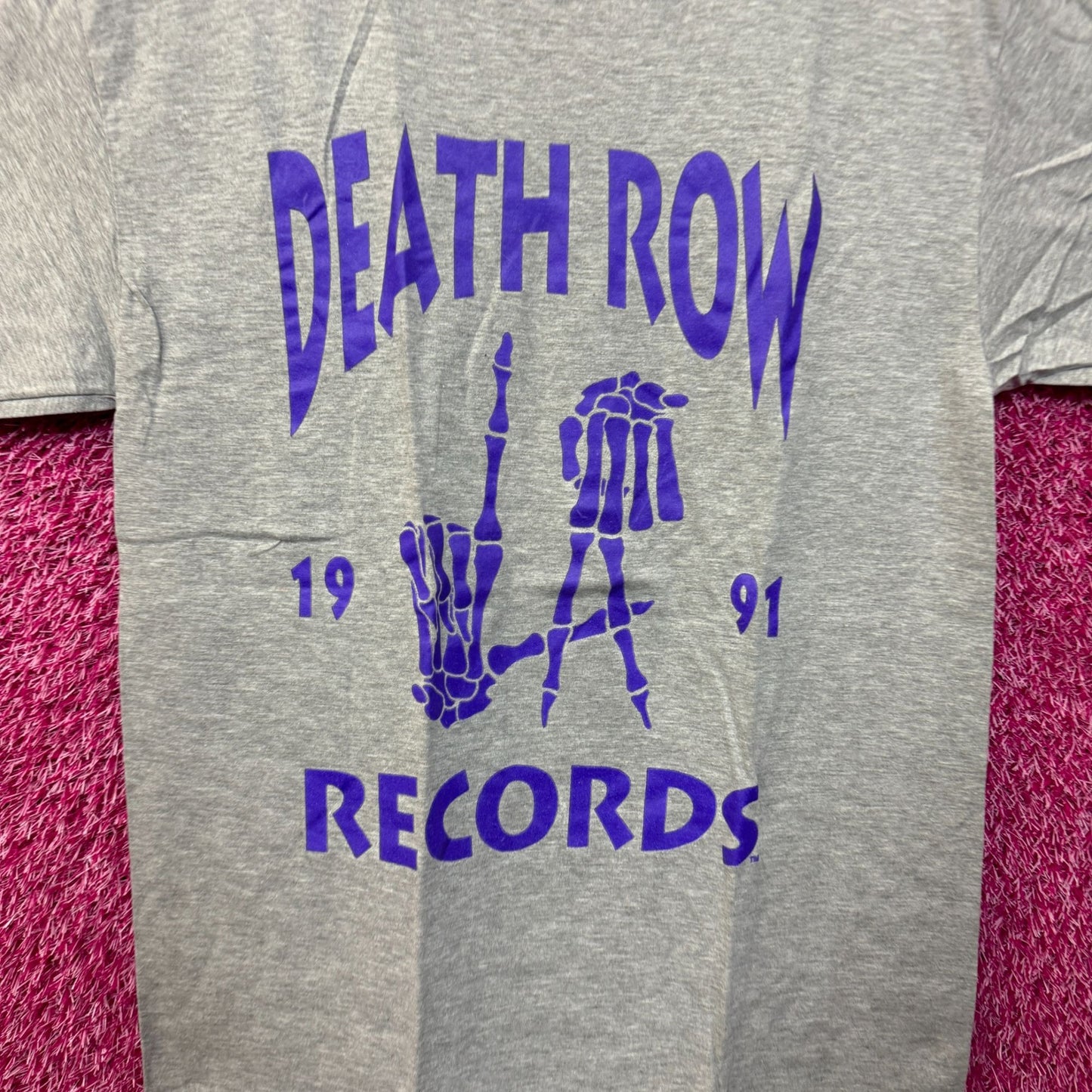 Death Row Records Grim Reaper LA Hands 1991 Hip Hop Tee M