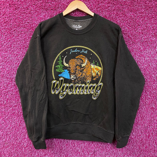 Junk Food Clothing Wyoming Bison Graphic Crewneck Sweatshirt XS