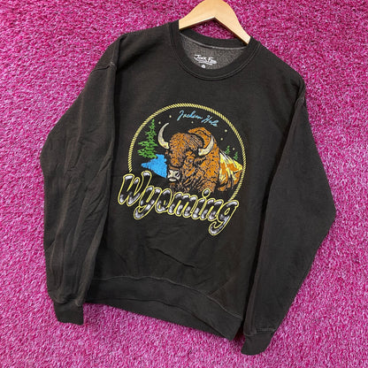 Junk Food Clothing Wyoming Bison Graphic Crewneck Sweatshirt XS