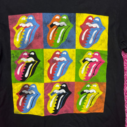 The Rolling Stones Andy Warhol Style Pop Art Hot Lips Rock Crop Top S