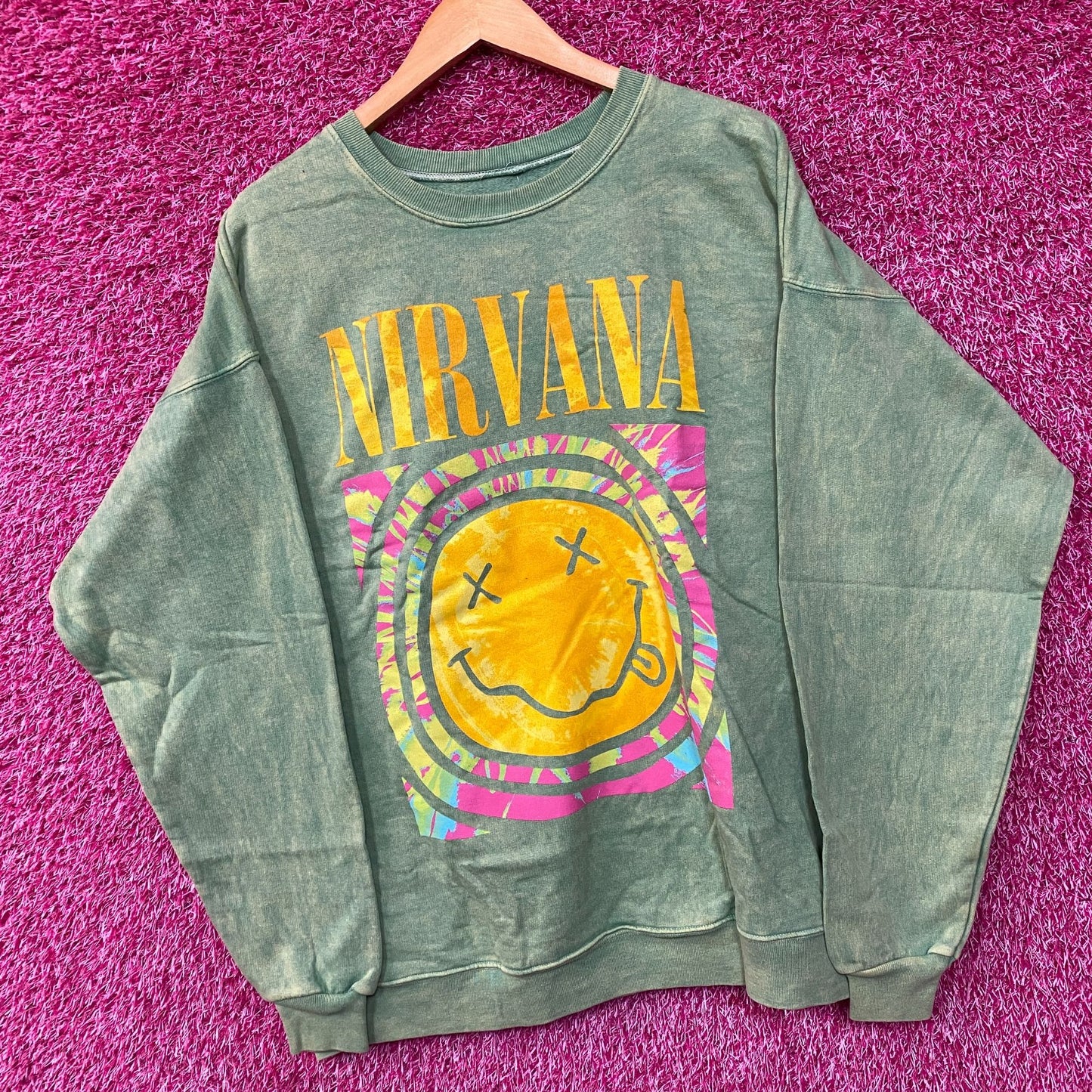 Nirvana Nevermind Green Grunge Crewneck size XL