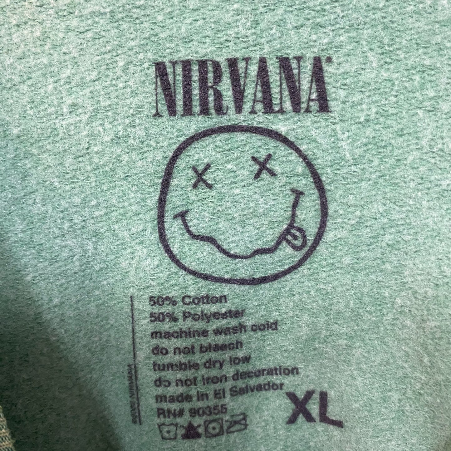 Nirvana Nevermind Green Grunge Crewneck size XL