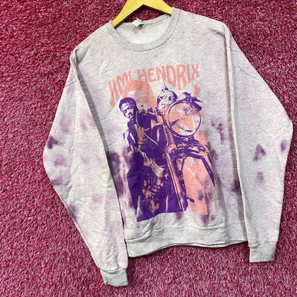 Jimi Hendrix Purple Haze Rock Legend Crewneck Sweater Medium