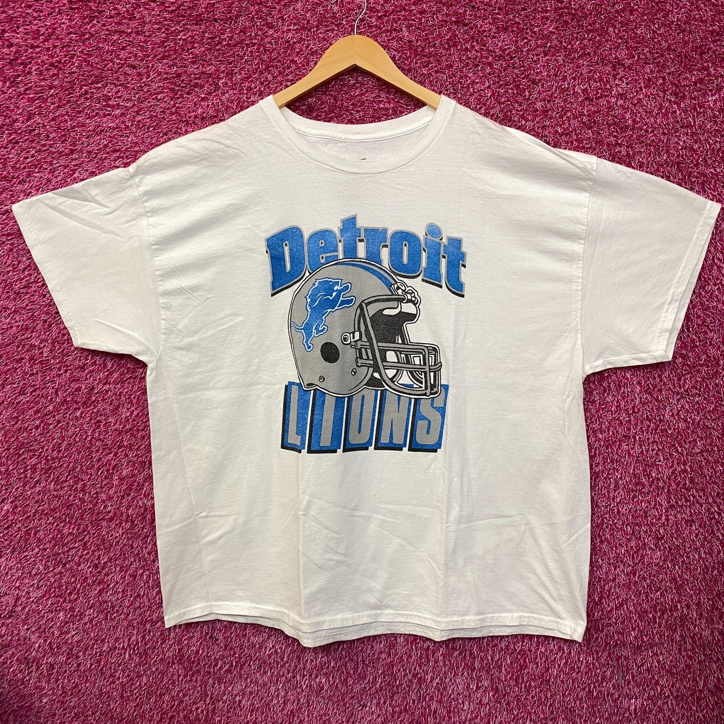 Junk Food Clothing NFL Detroit Lions Throwback Helmet Logo T-Shirt 2XL