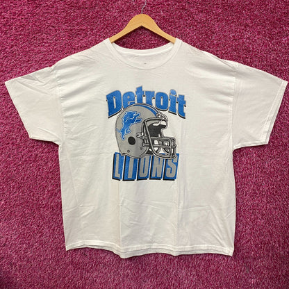 Junk Food Clothing NFL Detroit Lions Throwback Helmet Logo T-Shirt 2XL