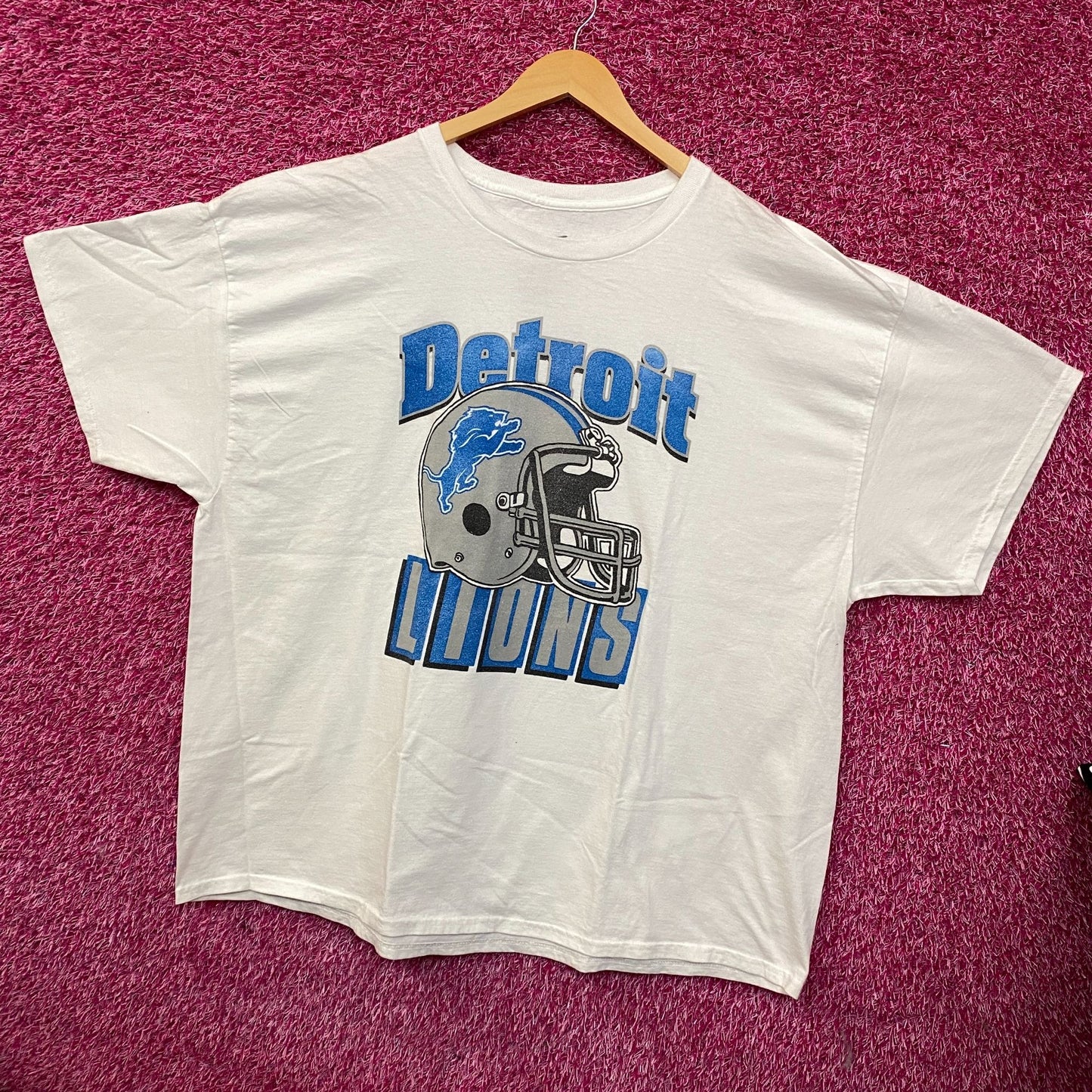 Junk Food Clothing NFL Detroit Lions Throwback Helmet Logo T-Shirt 2XL