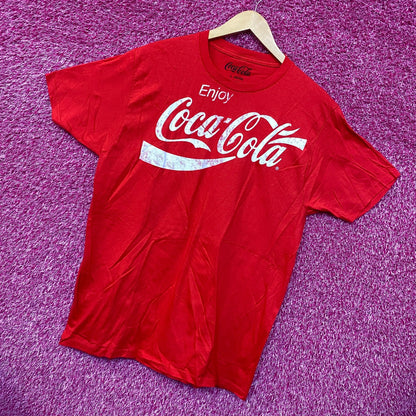 Coca-Cola Enjoy Coke Spell-Out Cursive Logo Promo Tee L