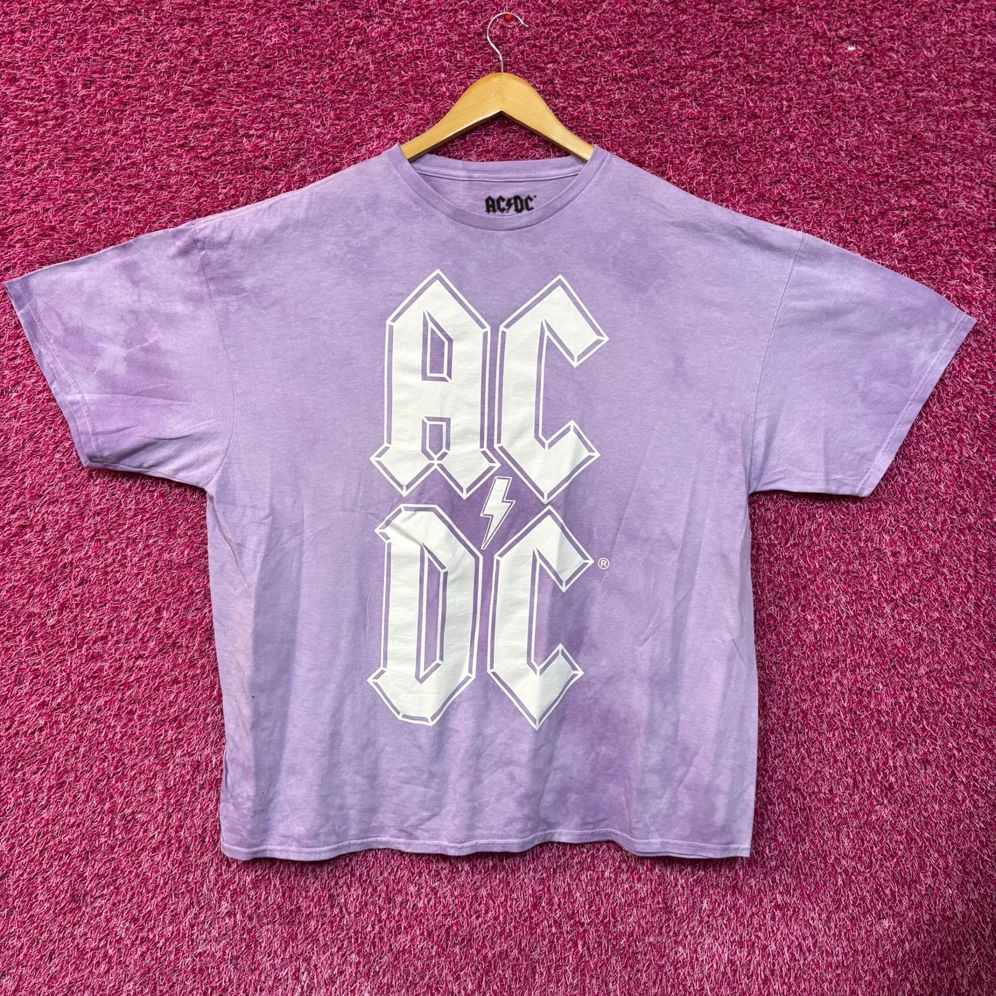 AC/DC Logo Graphic Design Tie-Dye T-Shirt 3XL