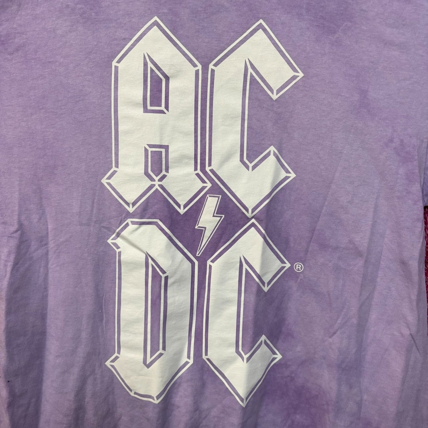 AC/DC Logo Graphic Design Tie-Dye T-Shirt 3XL