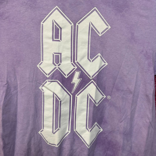 AC/DC Logo Graphic Design Tie-Dye T-Shirt 3XL