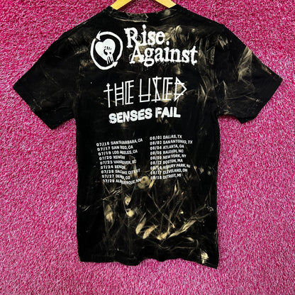 Rise Against Tour Bleach Dye Tshirt size Medium