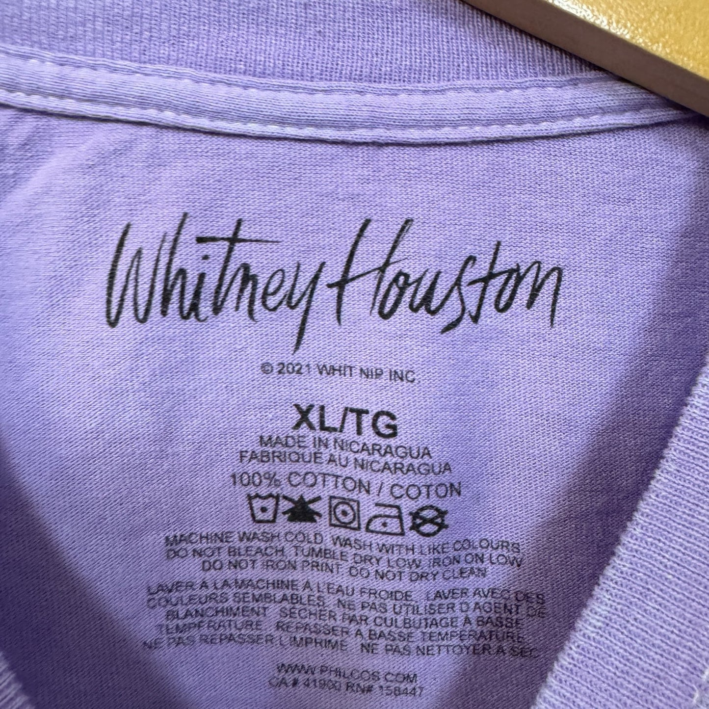 Whitney Houston Self Titled Album 1987 crop top size XL