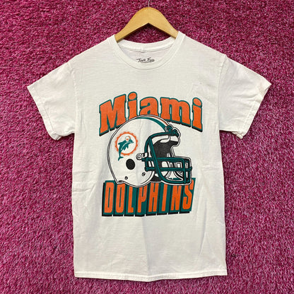 Junk Food NFL Miami Dolphins Throwback Helmet Logo T- Shirt XS