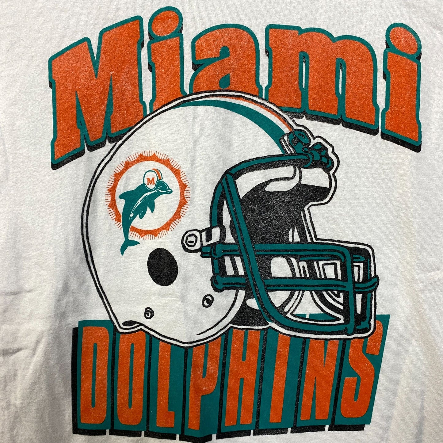 Junk Food NFL Miami Dolphins Throwback Helmet Logo T- Shirt XS