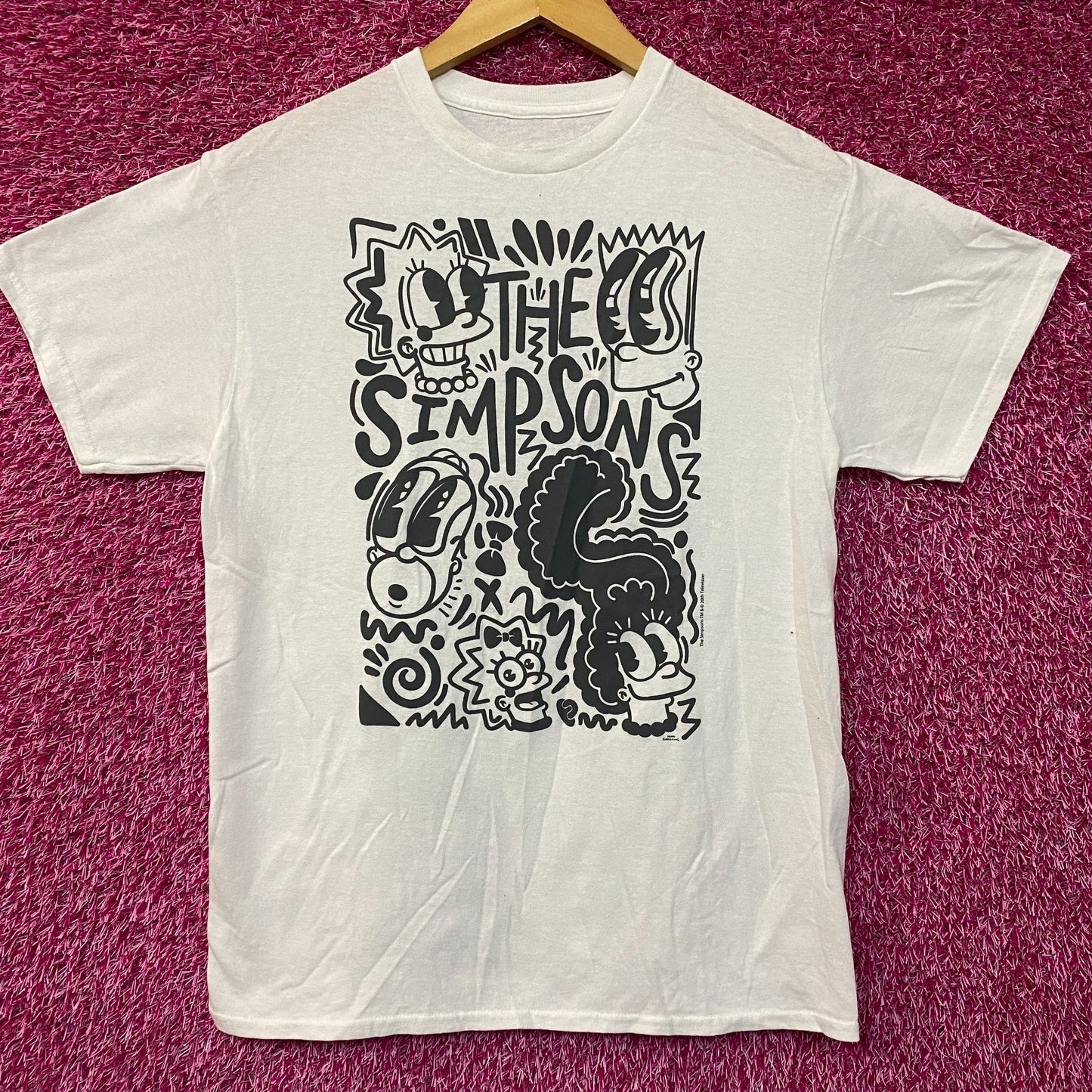 The Simpsons Classic Pop Art Family Graphic T-Shirt Small