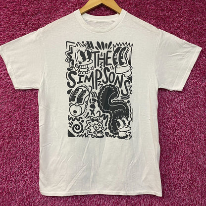 The Simpsons Classic Pop Art Family Graphic T-Shirt Small