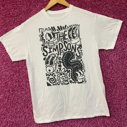 The Simpsons Classic Pop Art Family Graphic T-Shirt Small
