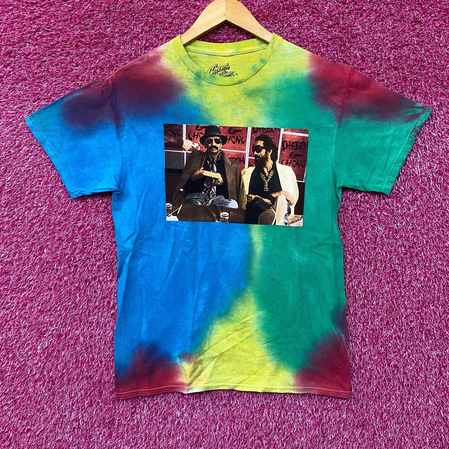 Cheech & Chong Graphic Print Tie Dye T-Shirt Small