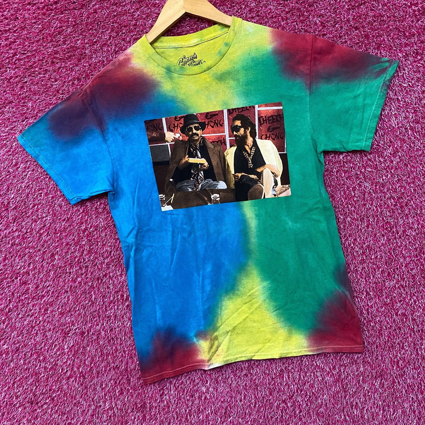 Cheech & Chong Graphic Print Tie Dye T-Shirt Small