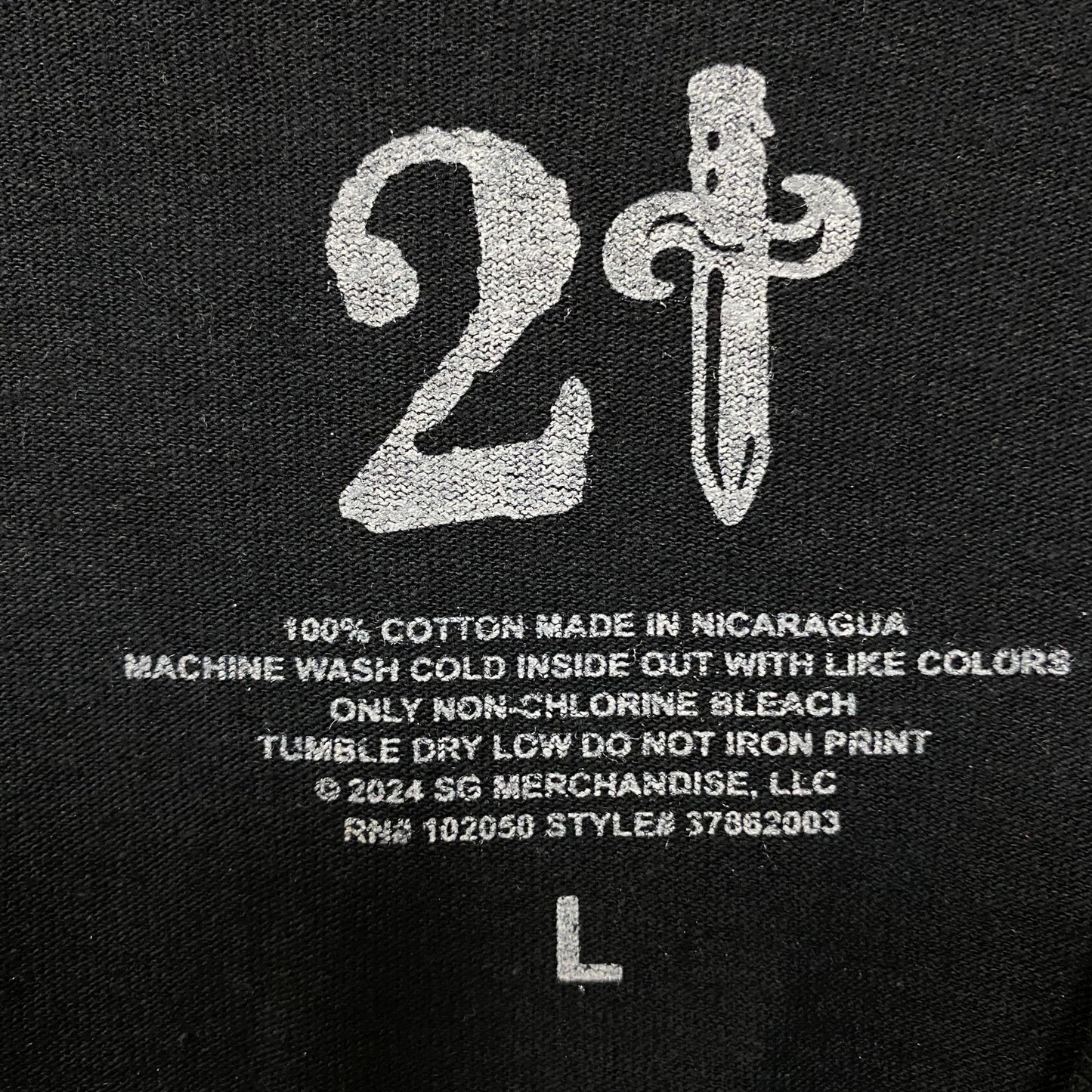21 Savage American Dream Swords Two-Sided T-Shirt XL