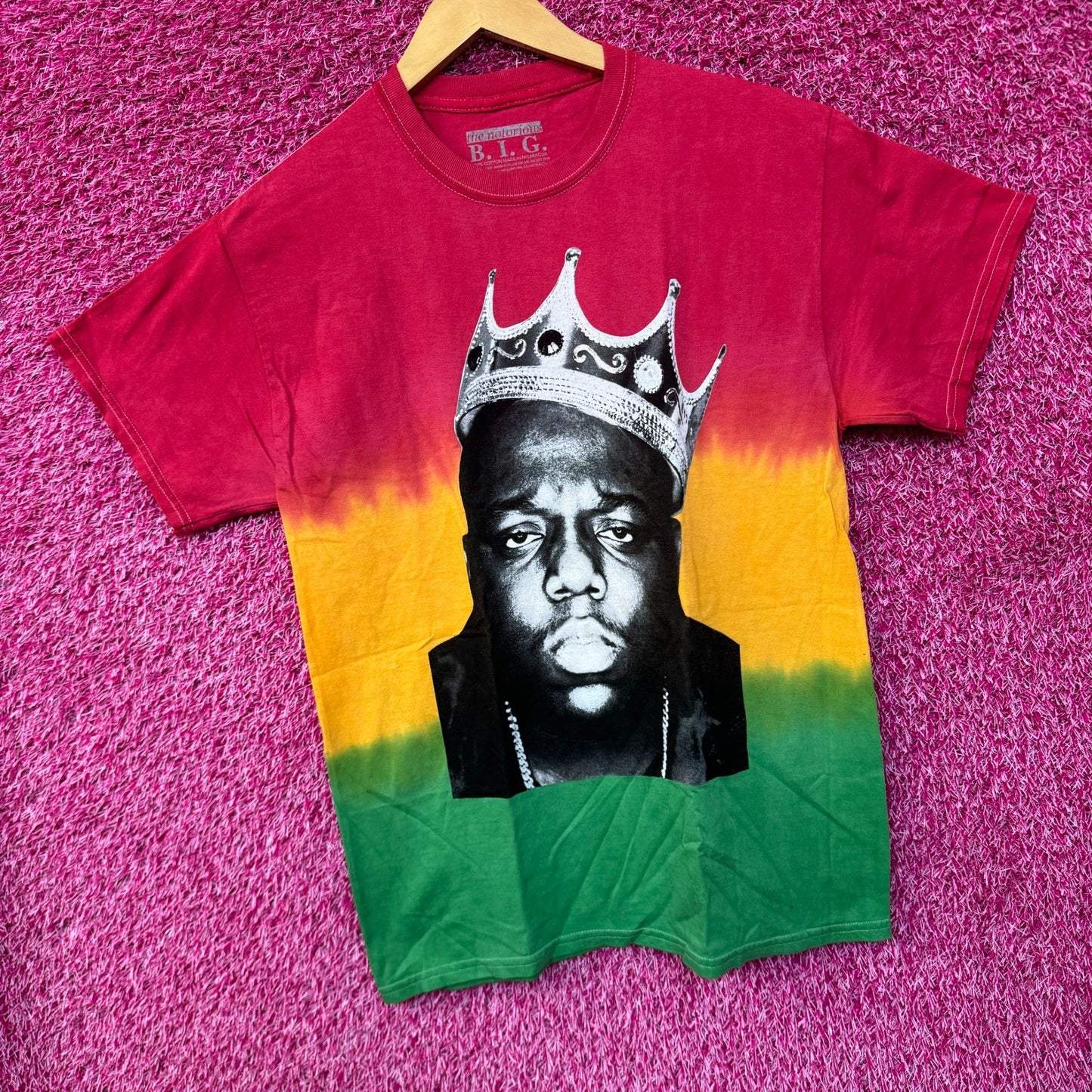 The Notorious BIG King of New York Rap Tricolor Dip-Dye M