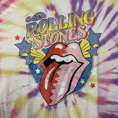 The Rolling Stones Circus Stars Hot Lips Rock Band Tie Dye 2XL