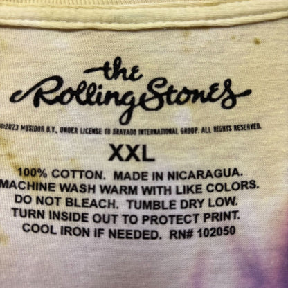The Rolling Stones Circus Stars Hot Lips Rock Band Tie Dye 2XL
