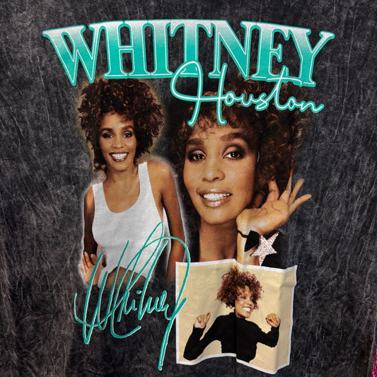 Whitney Houston Collage black tee size large