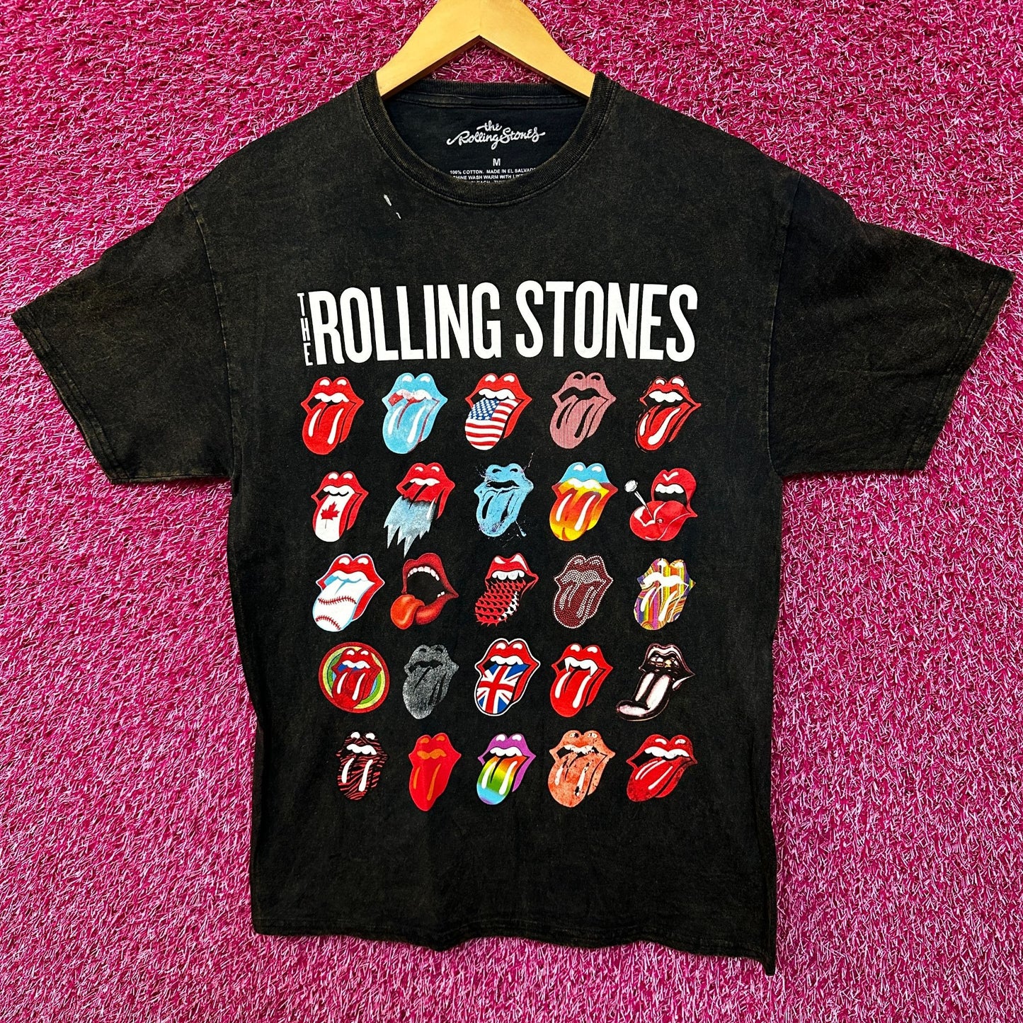 The Rolling Stones Around the World Mineral Wash tee Med