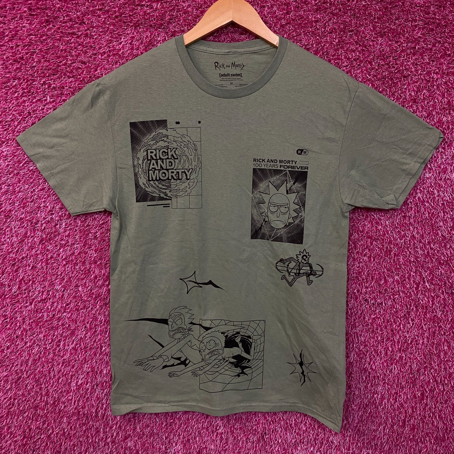 Rick and Morty Adult Swim Graphic T-Shirt Medium
