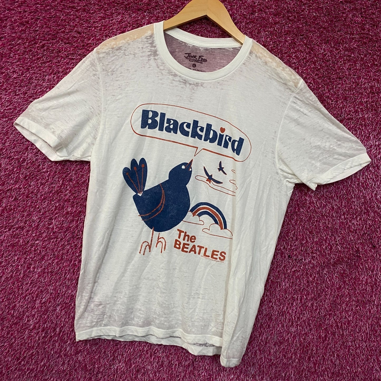 Junk Food Clothing Women's The Beatles "Blackbird" Graphic Tee Small