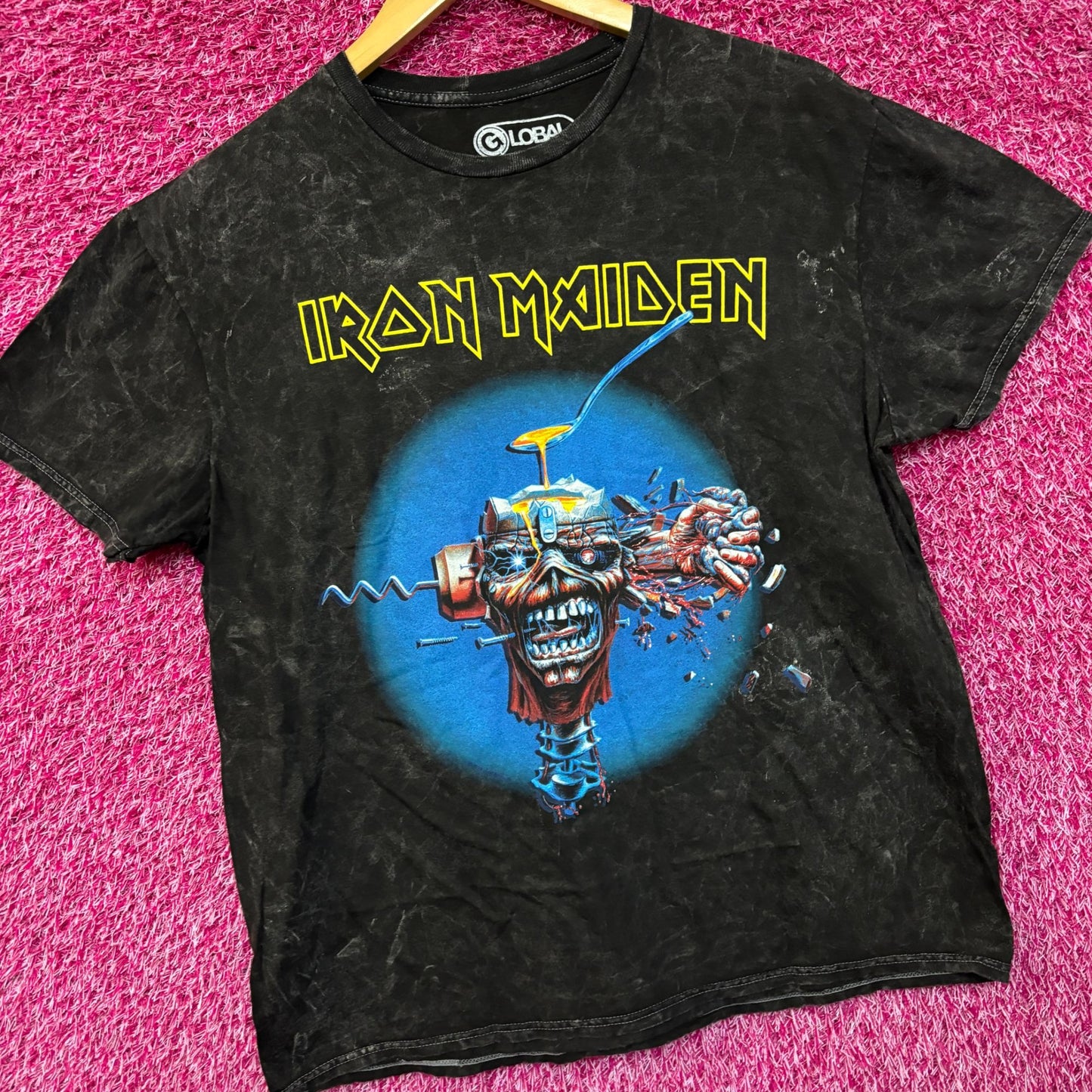 Iron Maiden Can I Play WIth Madness Mineral wash rock Tshirt size Small