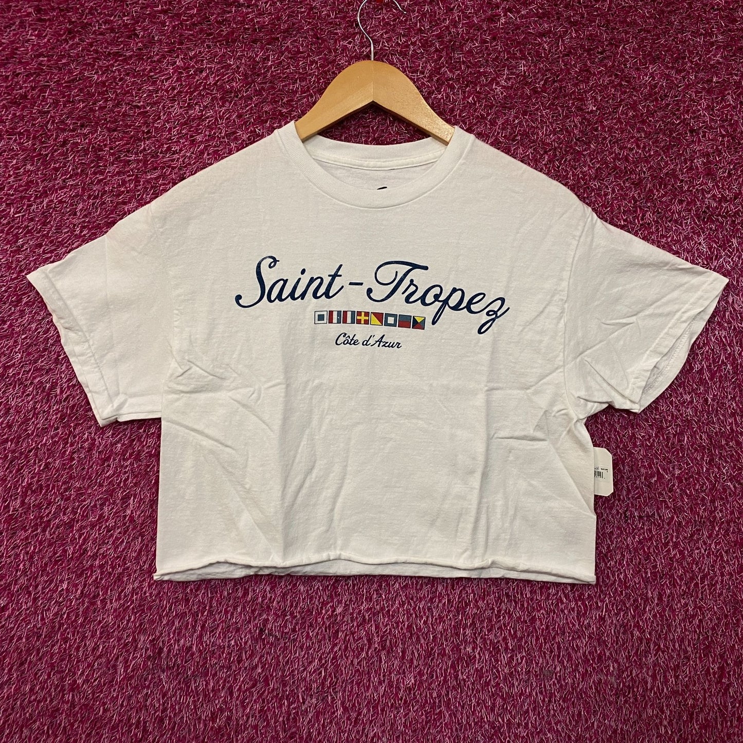 Junk Food Sommer Saint-Tropez Côte d'Azur Crop Tee Small