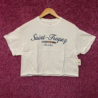 Junk Food Sommer Saint-Tropez Côte d'Azur Crop Tee Small