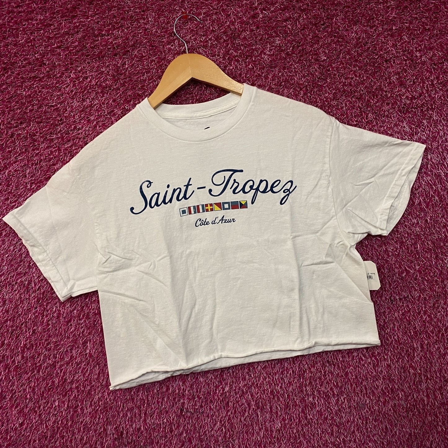 Junk Food Sommer Saint-Tropez Côte d'Azur Crop Tee Small